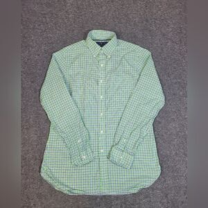 Polo Ralph Lauren Mens Shirt Size M Green Plaid Button Down Long Sleeve Ponyless